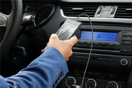 Kabel audio Jack 3.5mm x2 Goobay Plus TEXTIL 5m