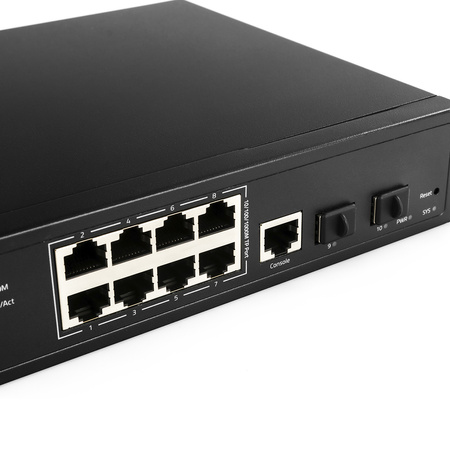 SWITCH Zarządzalny L2 GS2008S2 8x1 Gbps + 2x SFP