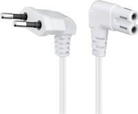 Power cable eight C7 Goobay 2x90 white 5m