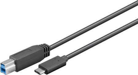 Kabel USB-C - USB typu B 3.0 Goobay czarny 1m