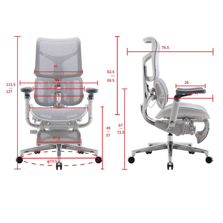 Kancelářská otočná židle Springle 66 Grey