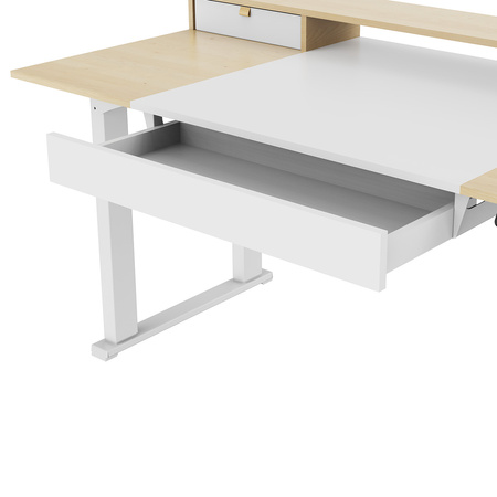 Mobile Electric Desk with Shelf Drawers