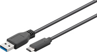 Kabel USB-C - USB-A 3.0 černý 3m Goobay