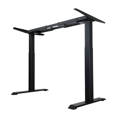 Biurko regulowane Vegard elektryczne dwusilnikowe MDF czarno-niebieskie