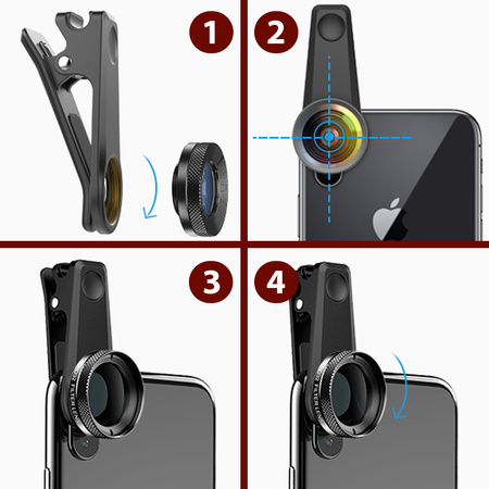 Apexel obiektywy i filtry do smartfona 6w1 DG6V2