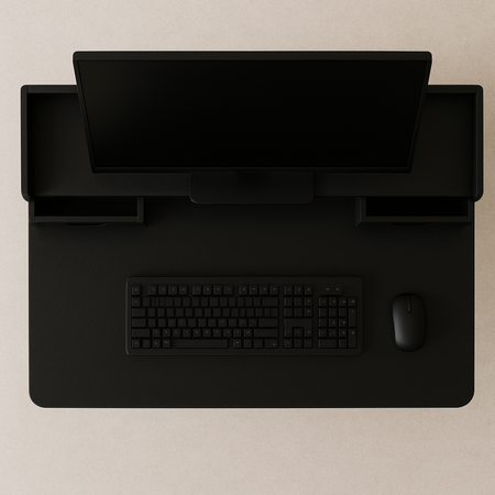 Biurko Elektryczne SPEF134BB 120x60 z Szufladą i USB z pamięcią czarne