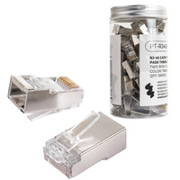 Wtyk RJ45 przelotowy kat6 FTP PT-RJ456FT-11 100szt