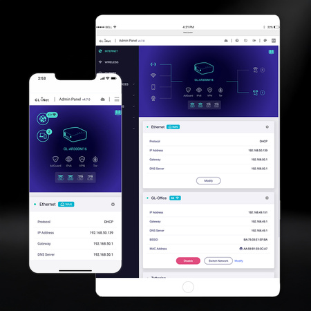 Router mini Wi-Fi VPN GL.iNet Shadow GL-AR300M16