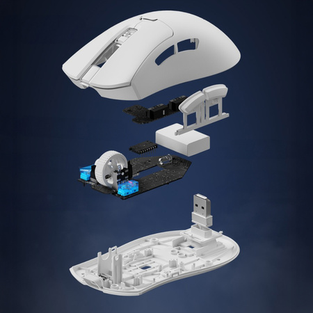 Mysz DELUX M900 PRO+ biała 26000DPI 1000 Hz