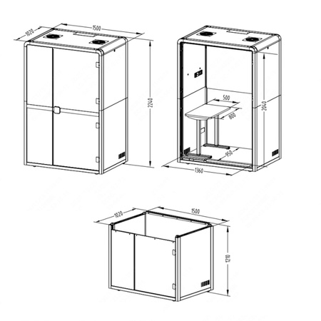 Mobilna kabina akustyczna Spacetronik SPE-POD22