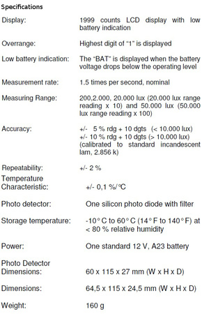 PeakTech Lichtmessgerät 5025