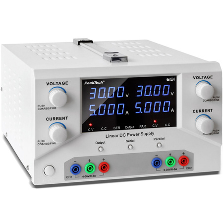 Laboratórny napájací zdroj 2x30V 5A PeakTech 6191