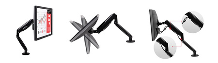 Uchwyt monitora Spacetronik SPA-G161 black