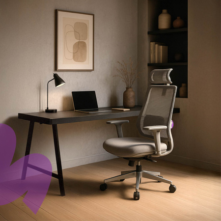 Fotel biurowy obrotowy Spacetronik LUMBO 11 Czarny