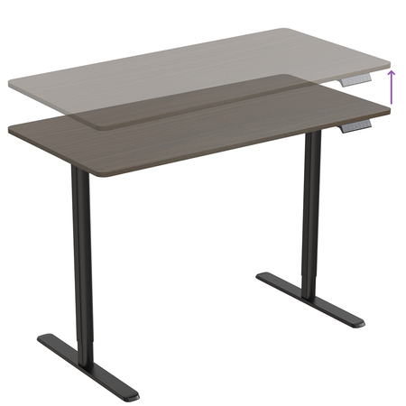 Spacetronik Moris 121BT 120x60 electric desk, Black frame, Dark wood top