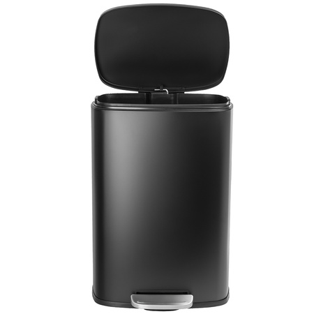 Kosz na śmieci metalowy pojedyncza komora czarny