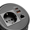 Spacetronik SPS-R1D3W V2 round tabletop socket