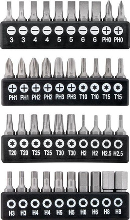 Screwdrivers Screwdrivers + bits SET 58-element. Goobay