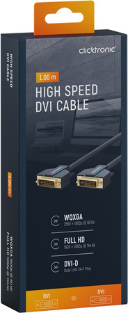 CLICKTRONIC DVI-D - DVI-D (24+1) cable 1m