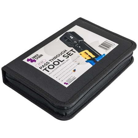 Pass-through set with crimper and RJ plugs PT-S01