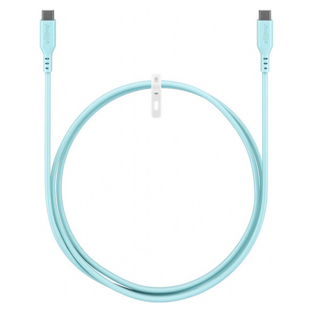 Kabel USB-C 2.0 Goobay silikonowy turkusowy 1.5m