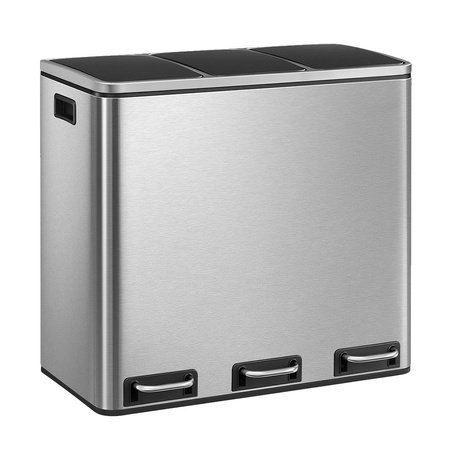 Funky Trash Can Silver Black Spacetronik Potrójny