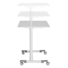Adjustable table on wheels Buddy 04 white