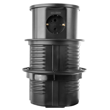 Spacetronik SPS-R3D6B V2 kruhová stolová zásuvka