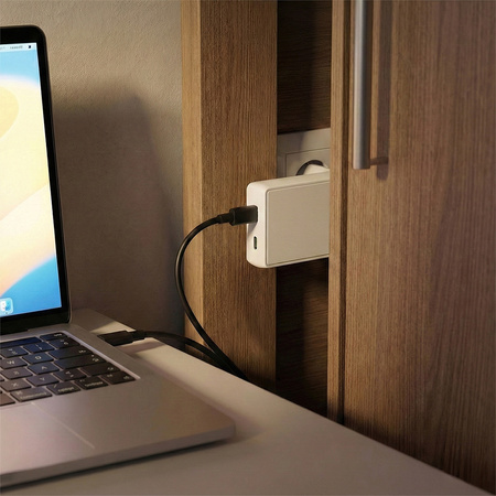 Ładowarka pionowa Goobay 65W 2x USB-C PD biała