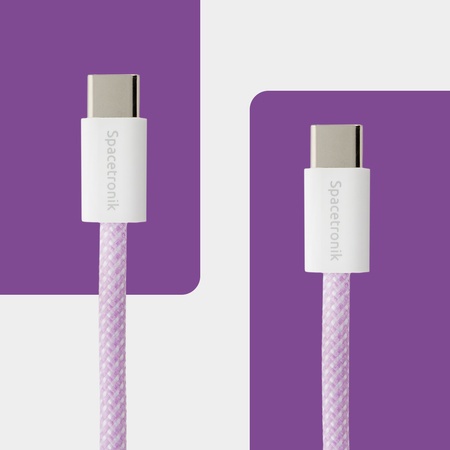 USB-C Kabel PD100/240W Spacetronik 2m lila