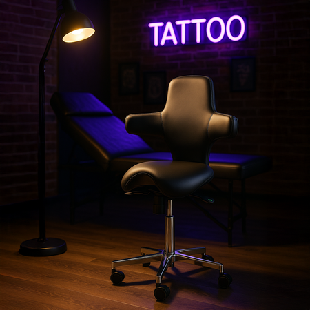 Ergonomiczny hoker regulowany SELLA czerwony