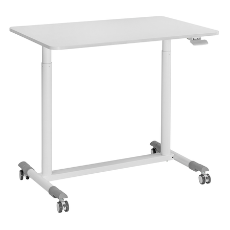 Adjustable table on wheels Buddy 04 white