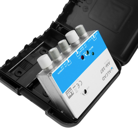 Stožárový zesilovač Alcad AM-187 12V 32dB UHF+VHF