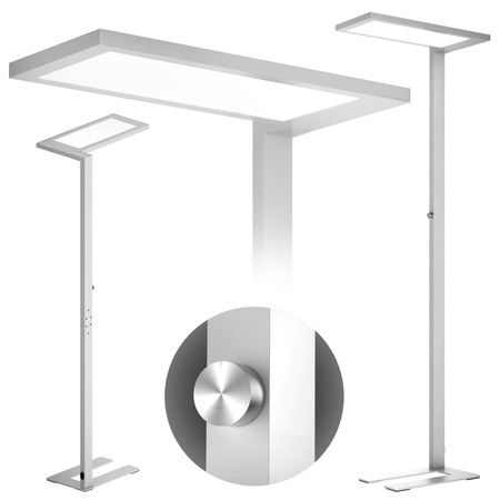 Lampa stojąca biurowa LED GLOW D24 9600 lm Biała