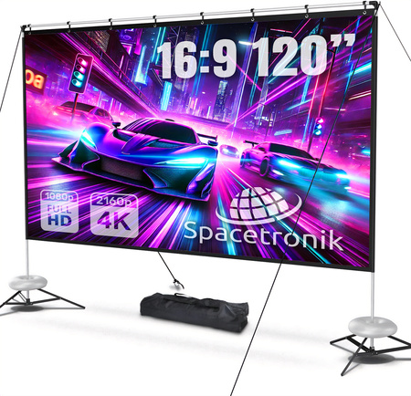 Tragbare Projektionswand 120'' 4K Spacetronik