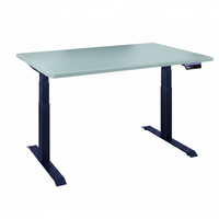 Biurko regulowane Vegard elektryczne dwusilnikowe MDF niebieskie
