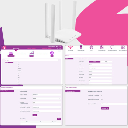 Router 5G CPE na kartę SIM 1Gb LAN SP-RM59