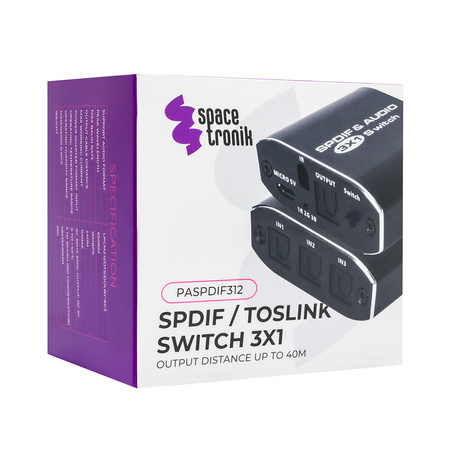 Optyczny rozdzielacz audio SPDIF Toslink 1x3
