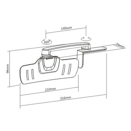 Spacetronik Dokumentenhalter SPB-021B