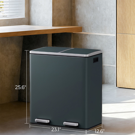 Funky Trash Can Gray Black Spacetronik Podwójny