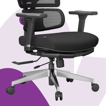 Ergonomiczny fotel Spacetronik LUMBO 44 Czarny
