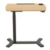 Electric adjustable table with wheels Buddy black, wood