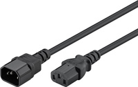 IEC C13 - C14 power cable Goobay black 1m