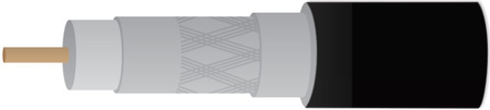 Koaxiálny kábel RG11 163mm SP11CCS PE 1m
