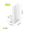 Ładowarka pionowa Goobay 65W 2x USB-C PD biała