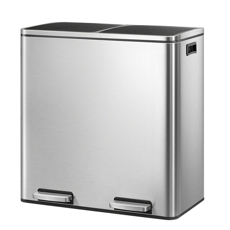 Funky Trash Can Silver Black Spacetronik Podwójny