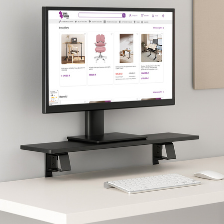 Duża podstawka pod monitor i laptopa Hugel Czarna