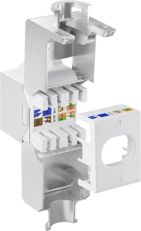 Złącze Keystone RJ45 CAT 6A STP 500MHz Slim-Line