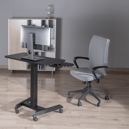 Buddy 03 adjustable table on wheels black