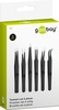 Set of stainless steel tweezers 6 pieces Goobay